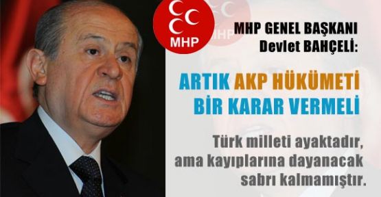 Bahçeli, AKP Bir Karar Vermeli