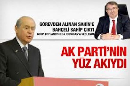 Bahçeli İdris Naim Şahin'e sahip çıktı