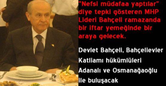 Bahçeli Tahliye olan Ülkücüler'le iftar yapacak