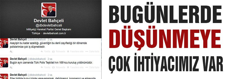 Bahçeli Twitter'den Önemli Açıklamalarda Bulundu