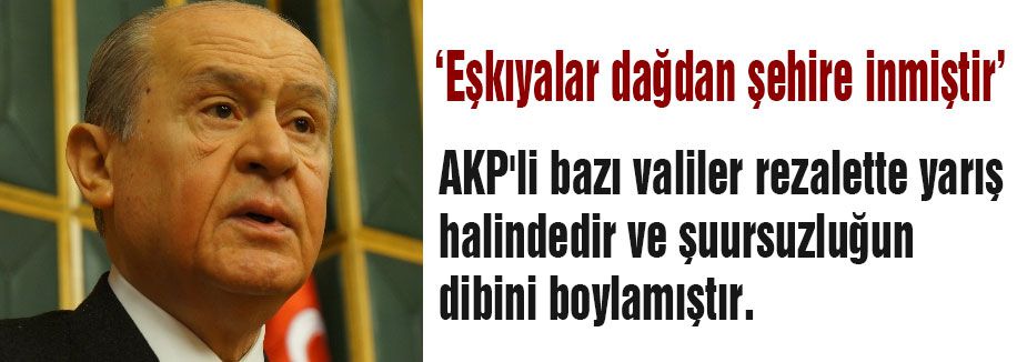 Bahçeli'den; PKK ve Apo Tepkisi