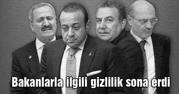 Bakanlarla ilgili gizlilik sona erdi