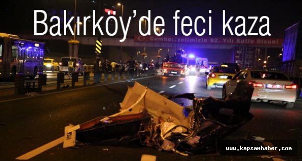Bakırköy'de çok feci kaza