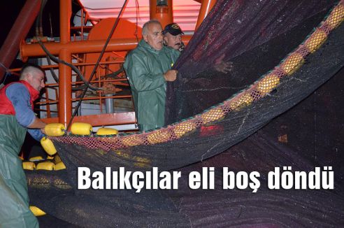Balıkçılar eli boş döndü