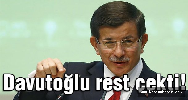 Başbakan Davutoğlu, Rest Çekti