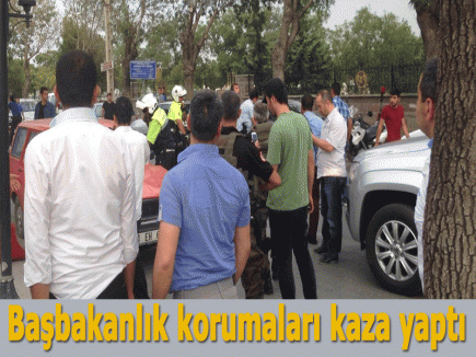 Başbakanlık korumaları kaza yaptı