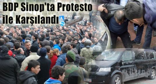 BDP Sinop'ta Protesto ile Karşılandı