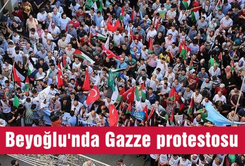 Beyoğlu'nda Gazze protestosu