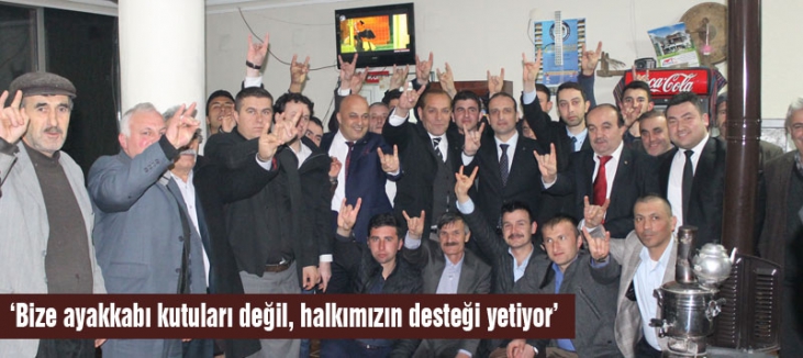 ‘Bize ayakkabı kutuları değil, halkımızın desteği yetiyor’