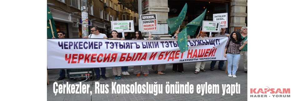 Çerkezler, Rus Konsolosluğu önünde eylem yaptı