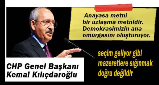 CHP'den Anayasa için 'devam' sözü