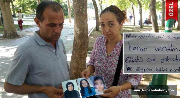 'Ciha'da gidiyorum' dedi bir yaşındaki kızıyla ortadan kayboldu.