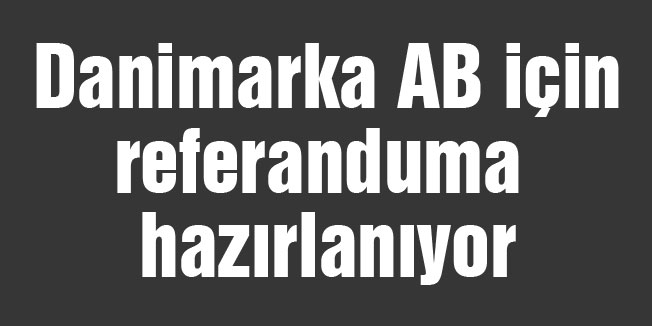 Danimarka AB için referanduma hazırlanıyor