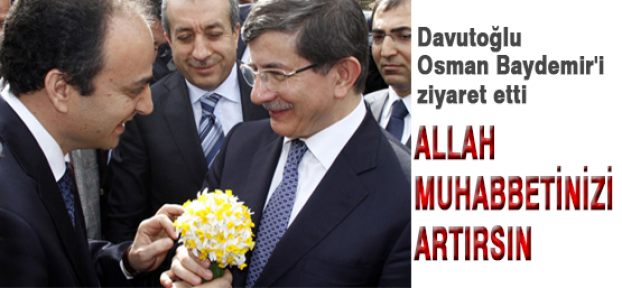 Davutoğlu Baydemir'i ziyaret etti