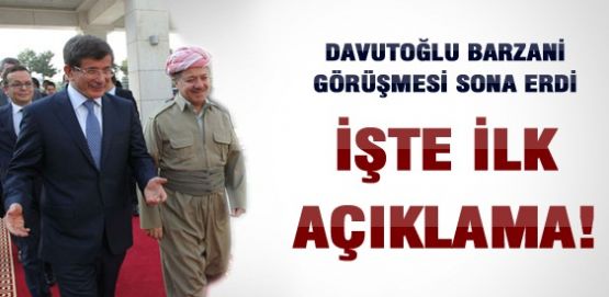 Davutoğlu'ndan Barzani Açıklaması