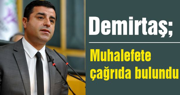 Demirtaş'tan muhalefete çağrı