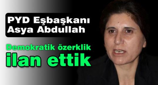 Demokratik özerklik ilan etmişler