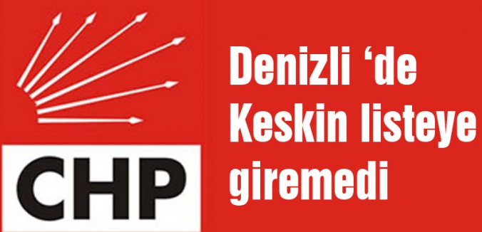 Denizli ‘de Keskin listeye giremedi