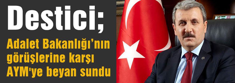 Destici, Adalet Bakanlığı’nın görüşlerine karşı AYM'ye beyan sundu
