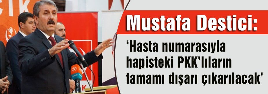 Destici: Hasta numarasıyla PKK'lılar salınacak