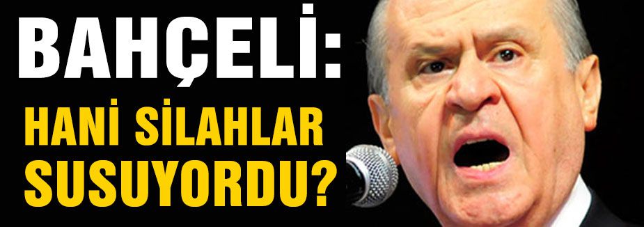 Devlet Bahçeli: HANİ SİLAHLAR SUSUYORDU?