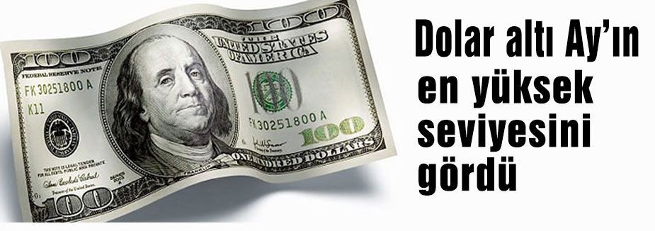 Dolar altı ayın en yüksek seviyesini gördü