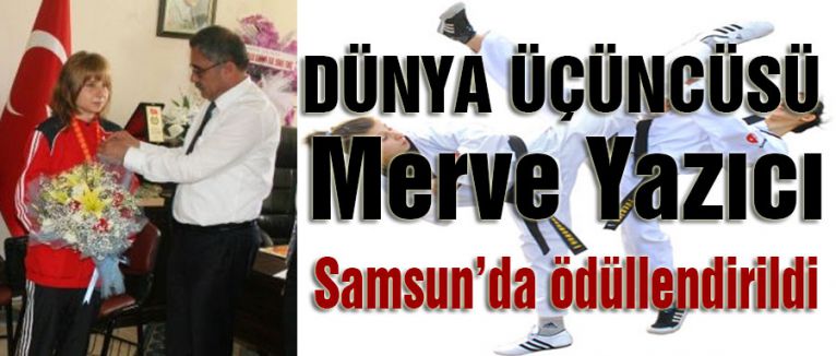 Dünya üçüncüsüne Samsun'da tören