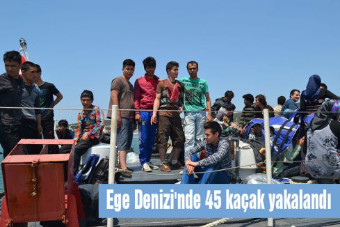Ege Denizi'nde 45 kaçak yakalandı