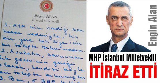 Engin Alan'dan İtiraz