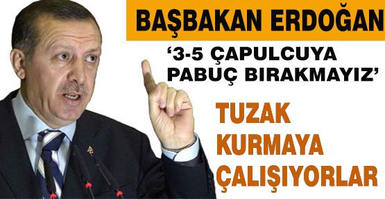 Erdoğan 3-5 Çapulcuya Papuç Bırakmayız