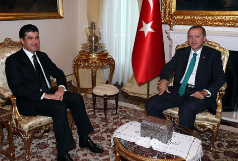 Erdoğan Barzani ile görüştü