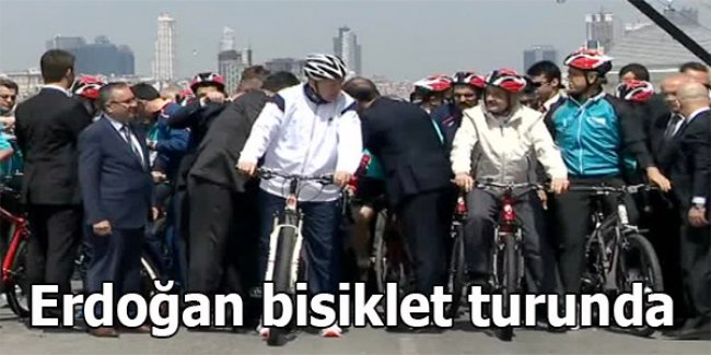 Erdoğan bisiklet turunda