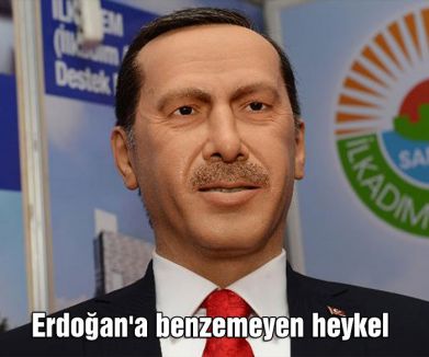 Erdoğan'a benzemeyen heykel...