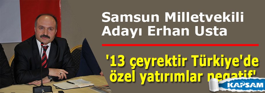 Erhan Usta:'13 çeyrektir Türkiye'de özel yatırımlar negatif'