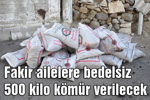 Fakir ailelere 500 kilo kömür yardımı