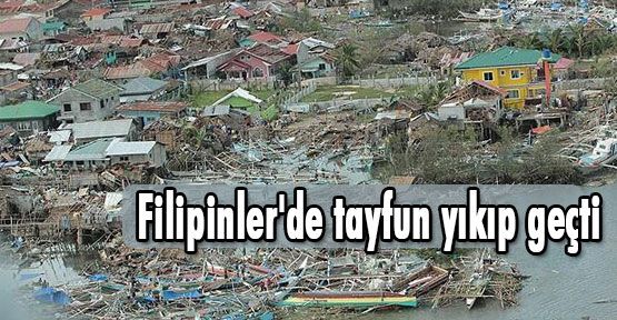 Filipinler'de tayfun yıkıp geçti