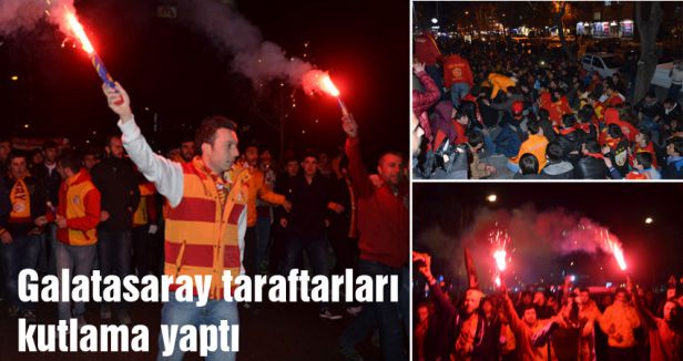Galatasaray taraftarları kutlama yaptı