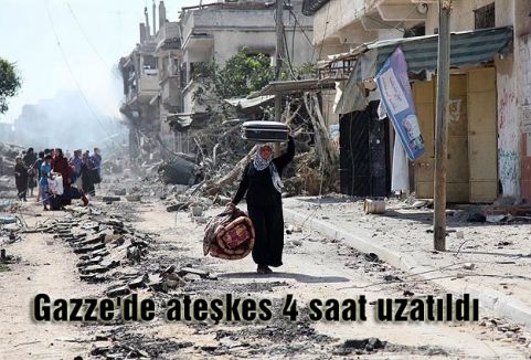 Gazze'de ateşkes 4 saat uzatıldı