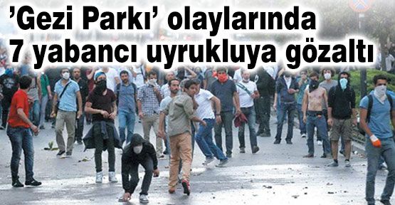 ’Gezi Parkı’ olaylarında 7 yabancıya gözaltı