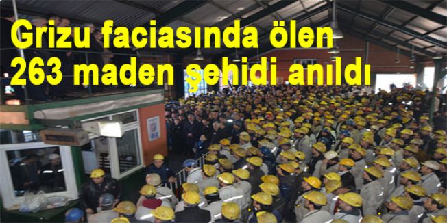Grizu faciasında ölen 263 maden şehidi anıldı
