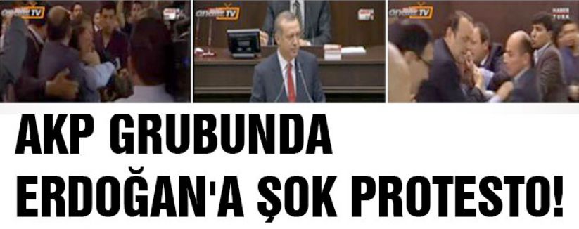 Grup konuşmasında Erdoğan protesto edildi