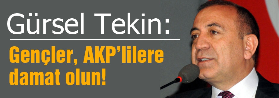 Gürsel Tekin: Gençler, AKP’lilere damat olun!