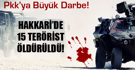 Hakkari,de Yol Kesen 15 PKK'lı Öldürüldü