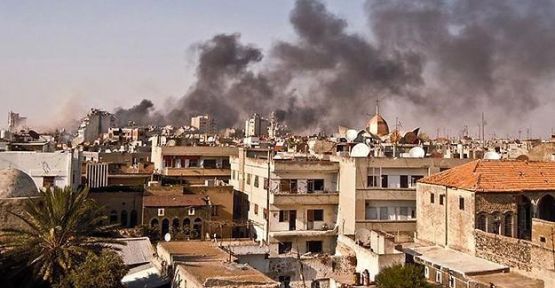 Halep'e varil bombası atıldı