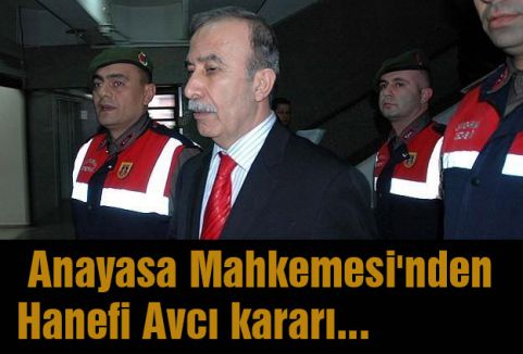 Hanefi Avcı hakkında karar