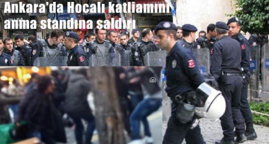 Hocalı katliamını anma standına saldırı