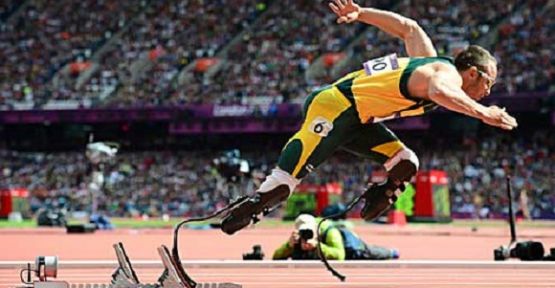 İki bacağı olmayan Pistorius yarı finalde