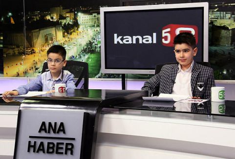 İsmail Güneş’in çocukları haber sundu