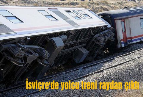 İsviçre'de yolcu treni raydan çıktı