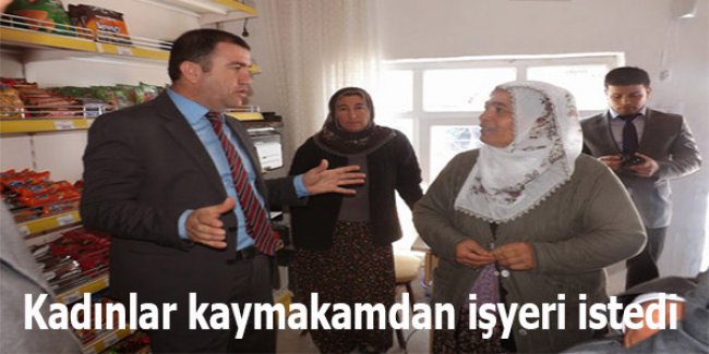 Kadınlar kaymakamdan işyeri istedi